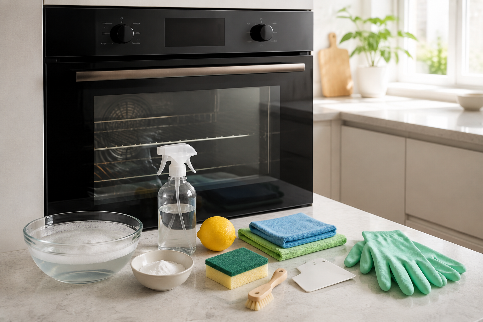 Oven glass cleaning supplies